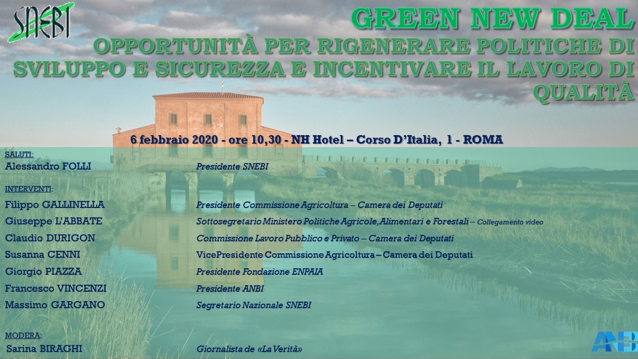 Green new deal: opportunità per rigenerare politiche di sviluppo e sicurezza e incentivare il lavoro di qualità